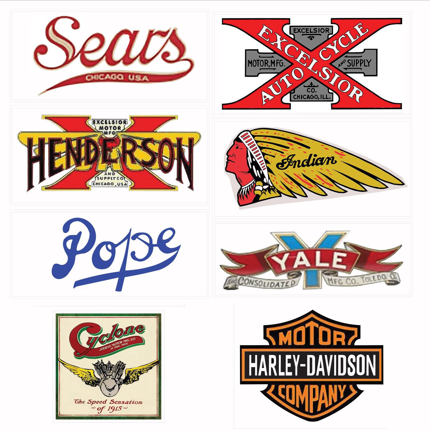 Motorcycle logos - decals