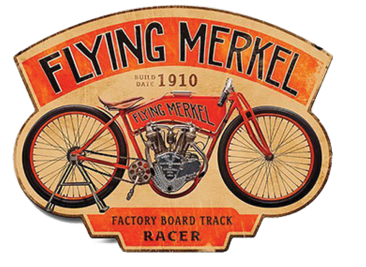Flying Merkel motorcycle decal