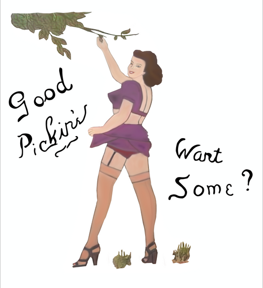 Good Pickins  20" x 16" vinyl die cut graphics