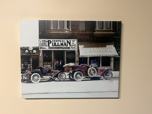 Street view - c. 1930 -  11" x 14" canvas print