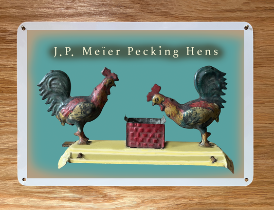 Pecking Hens by Meier SIGN